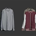 Various Stylish Clothing Items Hanging On Hangers With Different Patterns And Colors