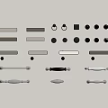 Modern cabinet door handle cabinet handle metal handle 3d model