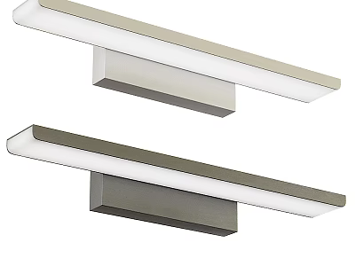 Modern Sleek Wall Lamps in Brushed Nickel and Matte Black for Contemporary Home Lighting 3d model