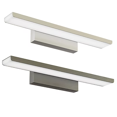 Modern Sleek Wall Lamps in Brushed Nickel and Matte Black for Contemporary Home Lighting 3d model