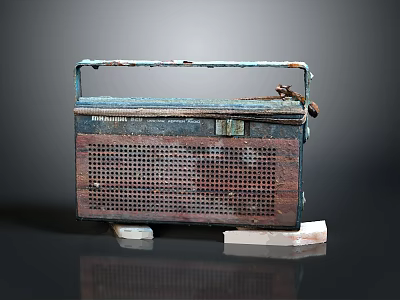 Vintage Marshall Radio Classic Retro Electronic Appliance With Metal Body Design 3d model