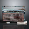 Vintage Marshall Radio Classic Retro Electronic Appliance With Metal Body Design