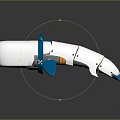 Bionic Whale Robot With Blue Fins For Underwater Marine Research Missions
