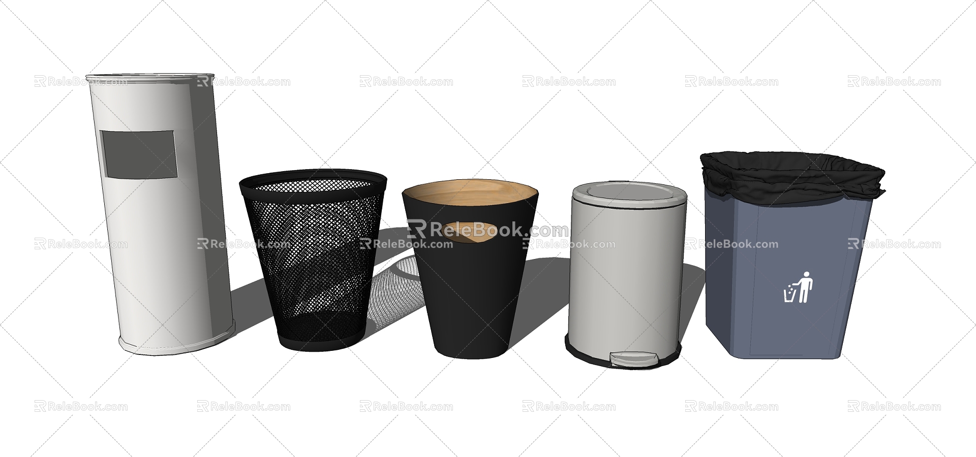 Modern trash can model