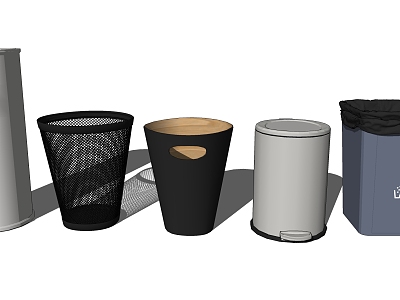 Modern trash can model