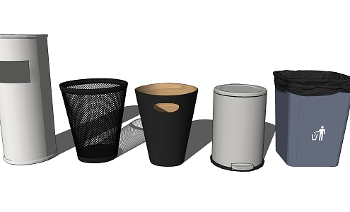 Modern trash can 3d model