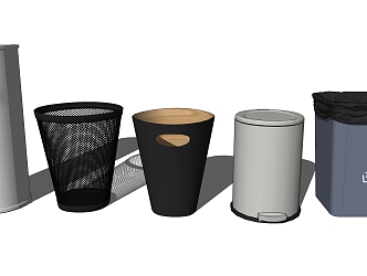 Modern trash can 3d model