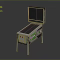 Vintage Desktop Computer With Screen Metal Stand And Colorful Green Panel