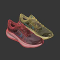 Modern Nike Athletic Sneakers with Dark Gray Upper Blue Red Accents and White Sole