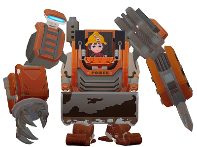 Modern Robot Liu Chan Secret Base 3d model