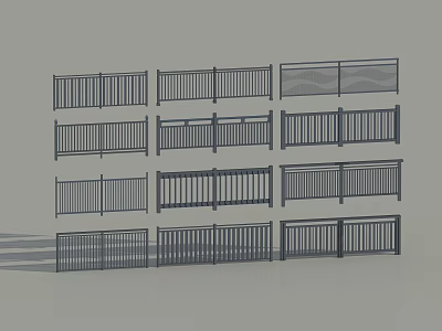 Various Railing Designs in Different Styles for Home Decoration 3d model