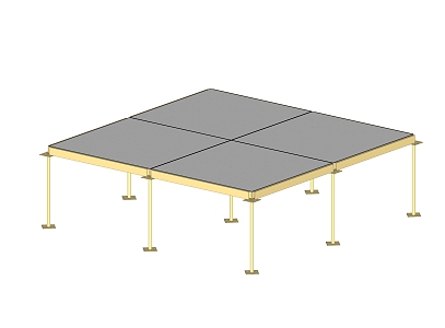 modern floor machine room floor electrostatic floor table 3d model