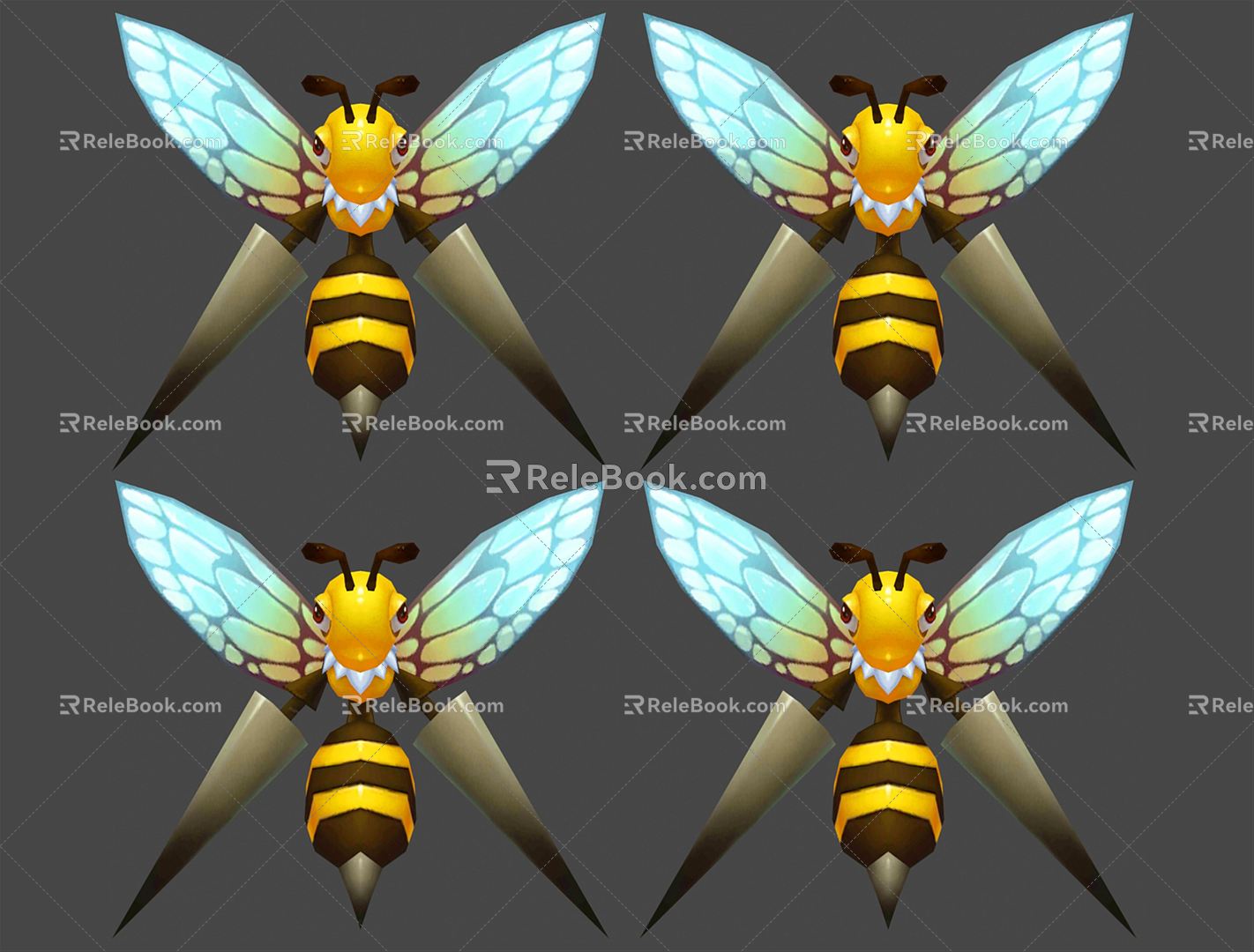 Modern Bees 3d model