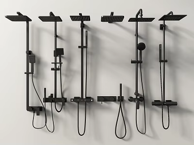 Shower shower bathroom shower faucet bathroom small piece 3d model