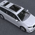 White Chrysler Minivan Exterior With Sunroof Front Grille And Alloy Wheels