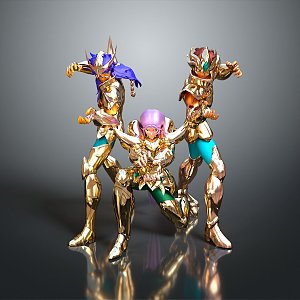 Saint Purple Dragon Glacier One Grey Gold Saint Cartoon Characters Virtual Characters Fantasy Characters 3d model