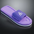 Purple Indoor Slippers With Comfortable Footbed And Textured Non Slip Sole For Home Daily Wear