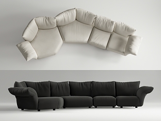 Modern Edra Multiplayer Sofa Petal Sofa Shaped Sofa 3d model