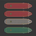 Colorful Bulk Cargo Ships Displayed In A Row With Various Colors