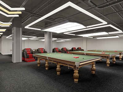 Modern Snooker Billiard Room Billiard Table 3d model