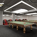 Modern Snooker Billiard Room Billiard Table 3d model