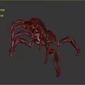 Red Eyed Armored Mythical Creature With Multiple Legs And Spiked Carapace Design