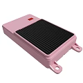 Pink Foot Switch With Black Pedal Red Button And Mounting Holes 3d model