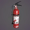Red Fire Extinguisher As Essential Fire Equipment With Instruction Labels And Safety Illustrations