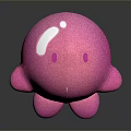 Cute Pink Fuzzy Game Movie Character With Round Shape And Plush Like Appearance