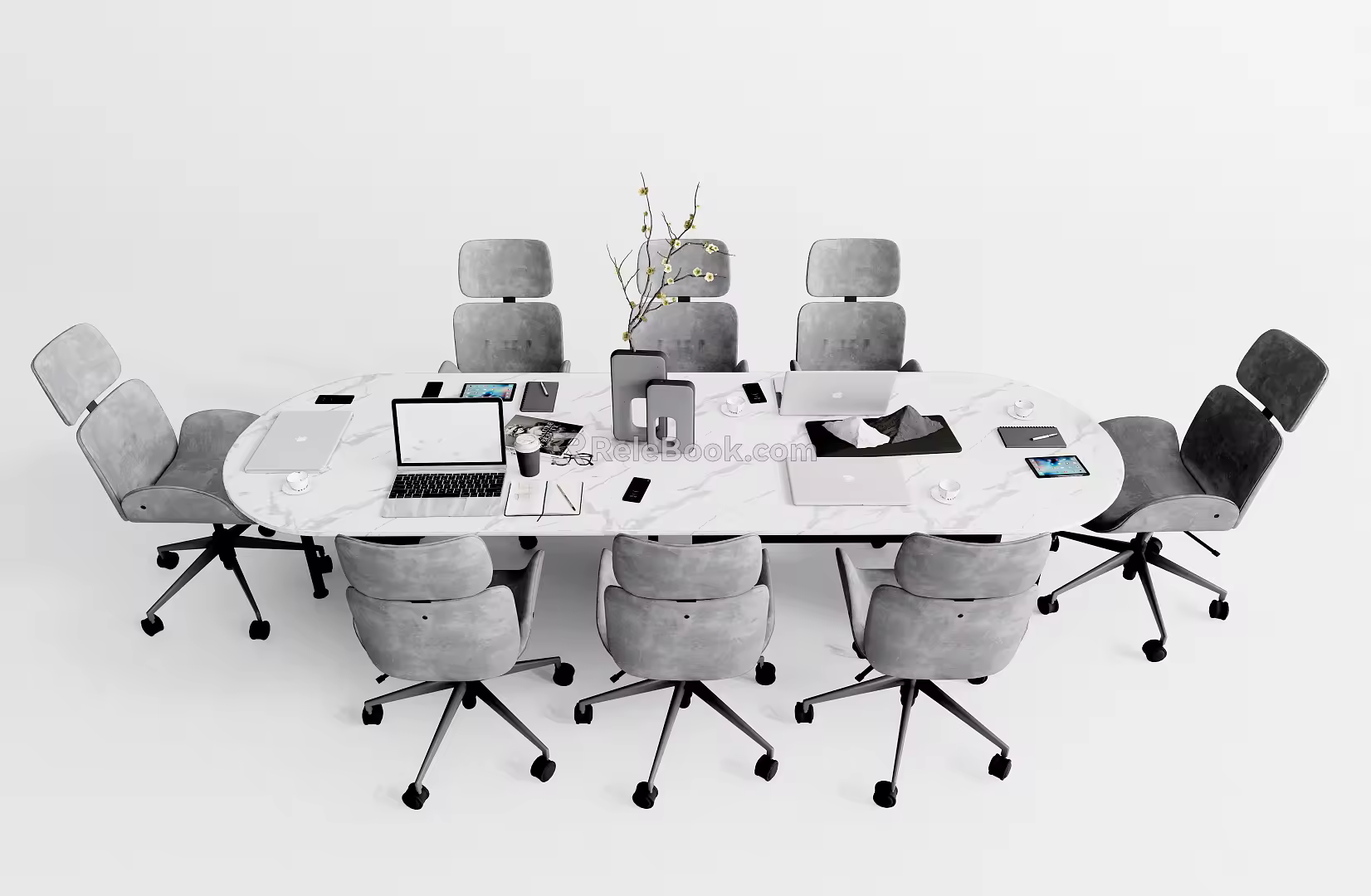 Modern Conference Table and Chair Conference Table Small Conference Table 3d model