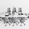 Modern Conference Table and Chair Conference Table Small Conference Table 3d model