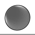 Modern Circular Decorative Mirror With Concentric Stripe Pattern On Black Background 3d model