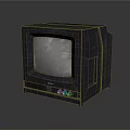 Vintage Sony TV With Retro Design Classic Screen Front Buttons And Dark Plastic Body
