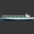 Container Ship With Stacked Containers Blue And White Hull For Cargo Transportation