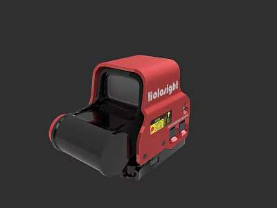 Red Hologight Holographic Sight for Tactical Weapon Accessories and Optics 3d model