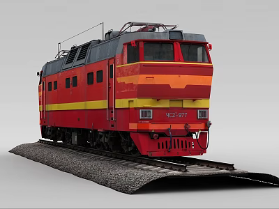 The Red Train 3d model