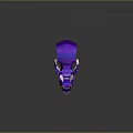 Fantasy Character Design Of Purple Blue Mythical Creature With Horns And Fluffy Tail