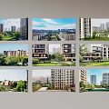 High Rise And Low Rise Modern Residential Buildings With Green Spaces And Urban Design