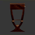 Elegant Small Mahogany Table with Drawer and Ornate Carved Legs Design