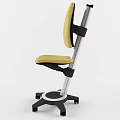 Ergonomic Modern Yellow Office Chair With Adjustable Metal Frame And Rolling Casters