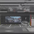 Modern Underground Parking Lot With Clear Pavement Markings And Large Digital Display For Orderly Parking
