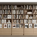 Top bookcase book combination 3d model