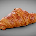 Freshly Baked Croissant With Golden Flaky Layers And Buttery Taste