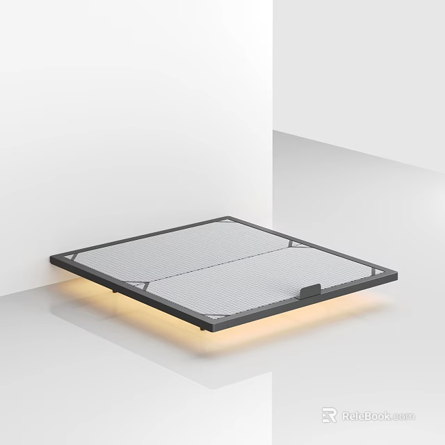Modern Mattress Grid Support Structure With Breathable Surface And Stable Metal Frame 3d model 