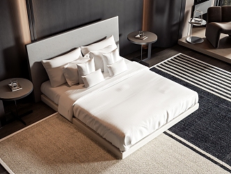 Style Commodity Bed 3d model