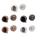 Stylish Modern Door Handles With Various Metallic Colors And Round Designs