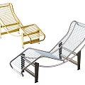 Gold and Silver Wire Frame Lounge Chair Modern Outdoor Furniture Design