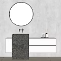 Modern sink basin cabinet 3d model