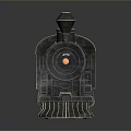 Vintage Black Steam Train Model With Detailed Gold Wheels And Classic Design