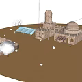 Modern Architecture Desert Scenery 3d model